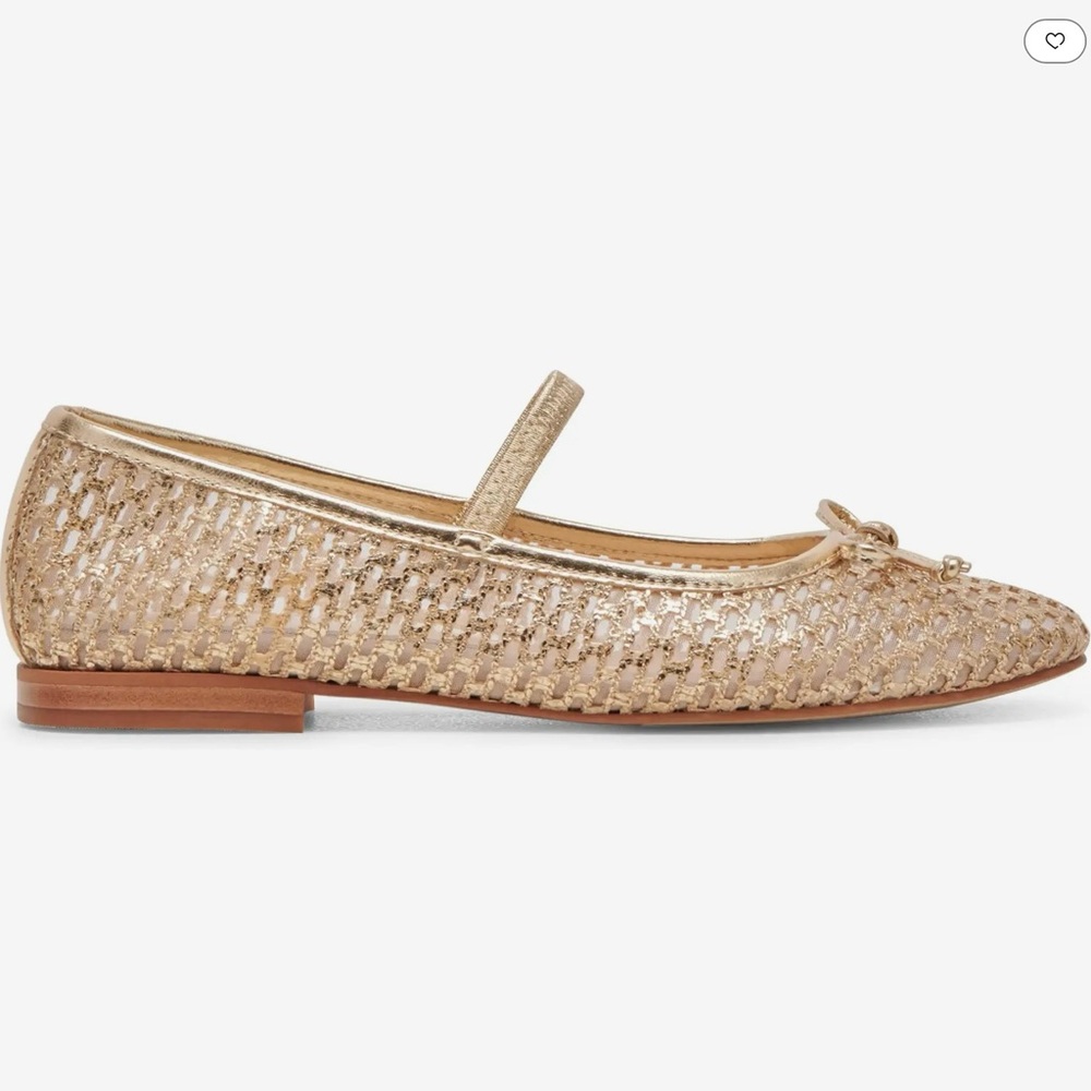 Dolce Vita Carin Gold Mesh Ballet Flats - Picture 3 of 7